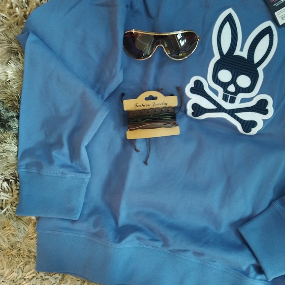 New 100% Cotton Psycho Bunny Bal Harbor Crewneck Sweatshirt + Bonuses - Picture 4 of 5